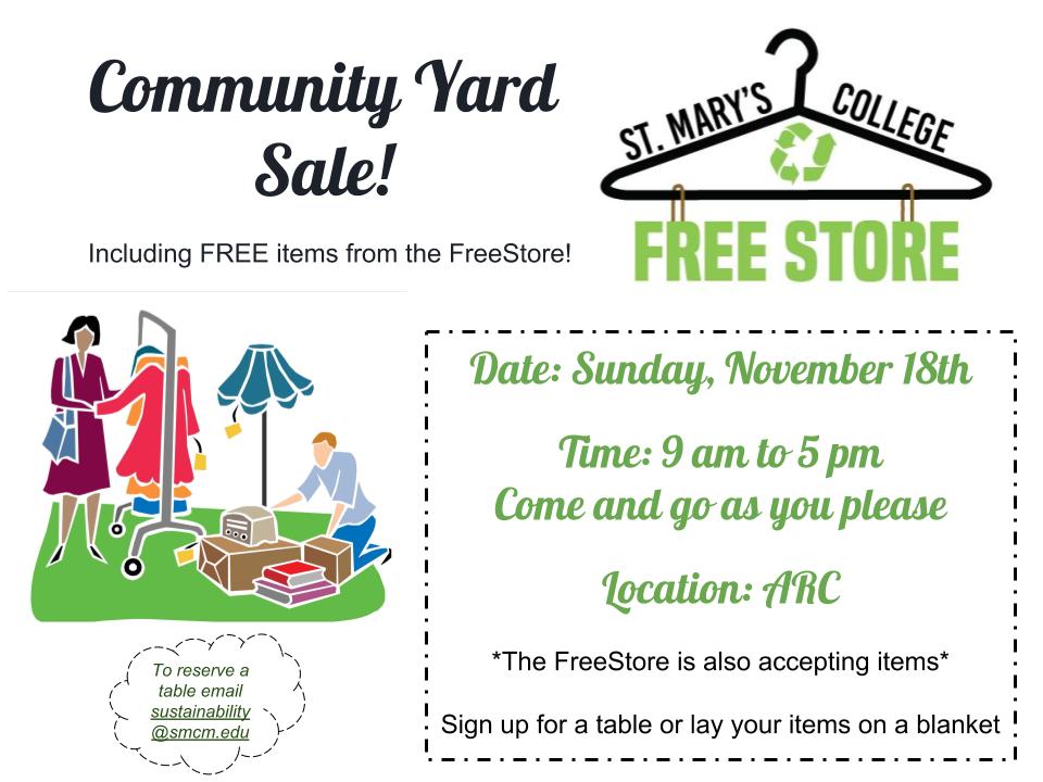 Community Yard Sale the ARC St. Marys College of Maryland